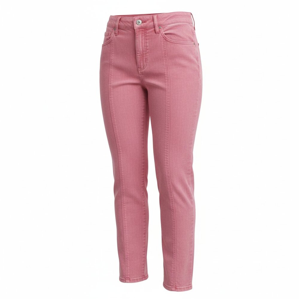PAIGE Women's Cindy Seamed Straight Leg Jeans Vintage Sweet Rose Size 29 NWT